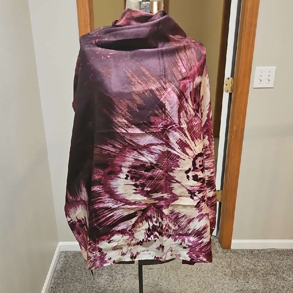 Vince Camuto Floral Silk Scarf